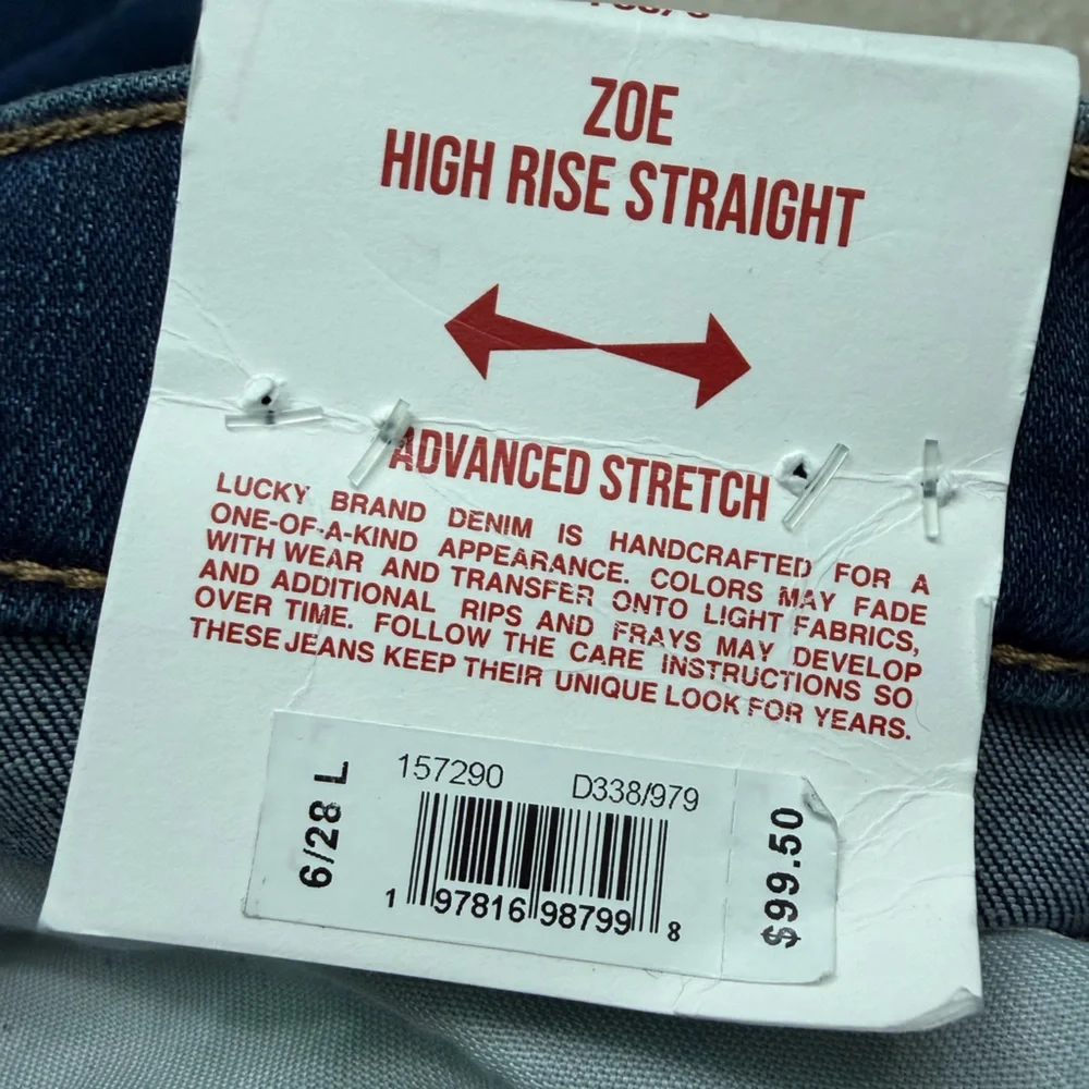 Lucky Brand Zoe Dark Blue Straight Leg Jeans - Picture 6 of 8